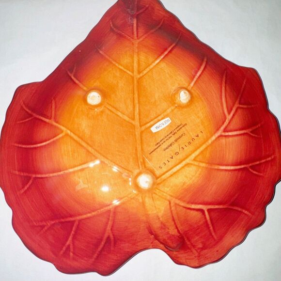 Laurie Gates Coronado Collection Plates Thanksgiving Leaf Platter Set 4 Holiday - Picture 6 of 11